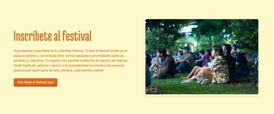 La Siembra Festival portfolio project